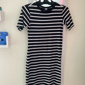 Old navy striped fitted dress